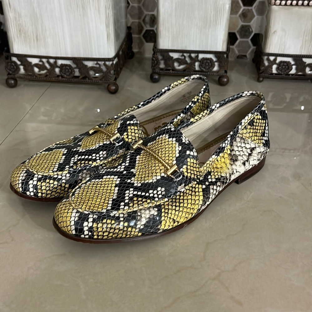 Sam Edelman faux snakeskin loafers size 7
